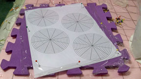 Small blocking board with circles