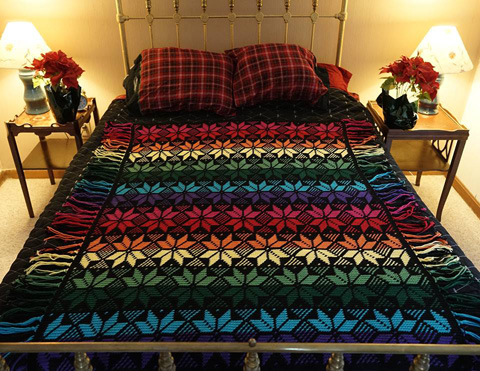 It Takes All Colors Snowflakes afghan