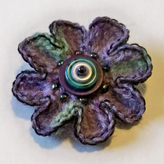 Button Flower Pin 