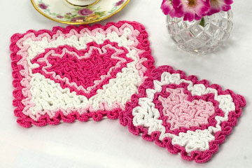 wiggly crochet hot pad