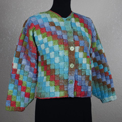 43 Checkerboard Cardigan by Shari White