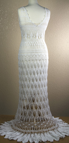 48 Spring Leaves Wedding Dress back by Brandi Isham