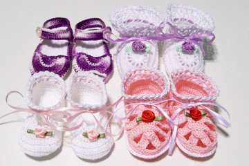 crochet baby booties
