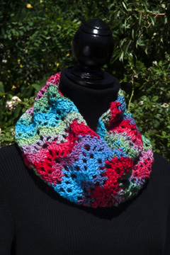 Unforgettable Ripple Cowl worn doubled