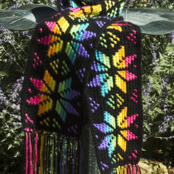 snowflake crochet scarf